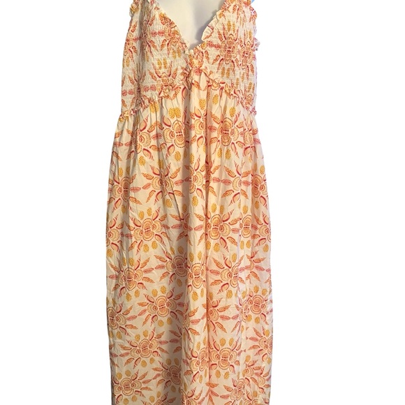 Hill House Home Sydney Nap Dress Orange  Shell Floral Dress - Picture 4 of 11
